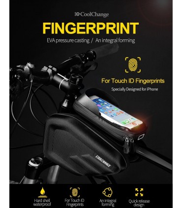 Чанта за рамката на колело с джоб за смартфони от 4.7 до 6.2"