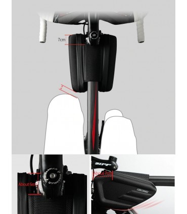 Чанта за рамката на колело с джоб за смартфони от 4.7 до 6.2"