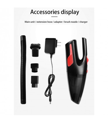 Безжична прахосмукачка за кола с 4 приставки