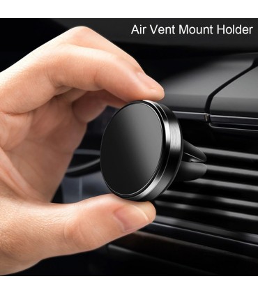 Магнитна стойка за телефон в колата, Черна, Универсална