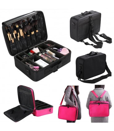 2в1 Професионален куфар-органайзер с 3 отделения за козметика