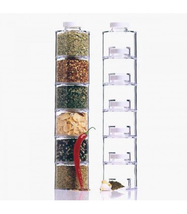 КОМПЛЕКТ 6 БУРКАНЧЕТА ЗА ПОДПРАВКИ SPICE TOWER