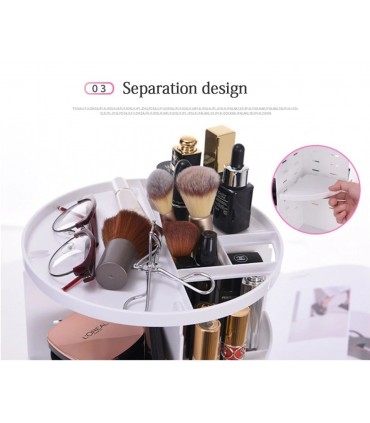 Ефектен въртящ се на 360 градуса органайзер за козметика и гримове
