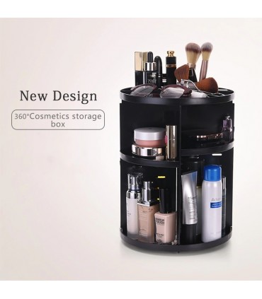 Ефектен въртящ се на 360 градуса органайзер за козметика и гримове