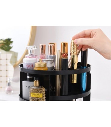 Ефектен въртящ се на 360 градуса органайзер за козметика и гримове