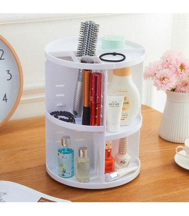 Ефектен въртящ се на 360 градуса органайзер за козметика и гримове