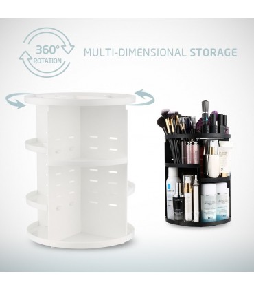 Ефектен въртящ се на 360 градуса органайзер за козметика и гримове