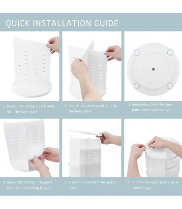 Ефектен въртящ се на 360 градуса органайзер за козметика и гримове