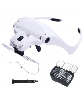 Увеличителни очила с лед осветление и 5 лупи