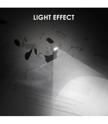 Увеличителни очила с лед осветление и 5 лупи