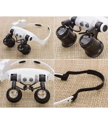 Часовникарска лупа, Бинокулярни увеличителни очила