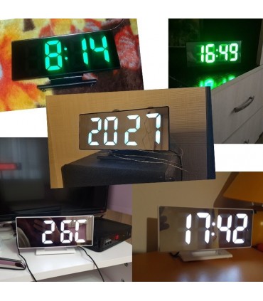 LED ЦИФРОВ ЧАСОВНИК - ОГЛЕДАЛЕН
