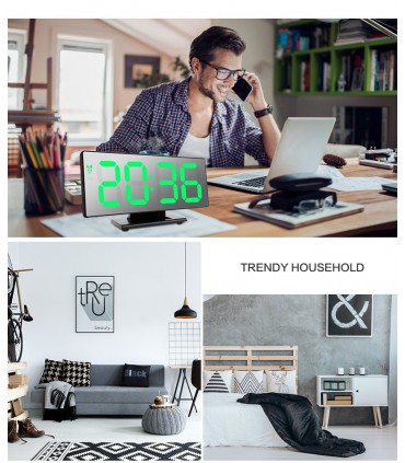 LED ЦИФРОВ ЧАСОВНИК - ОГЛЕДАЛЕН