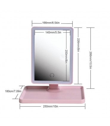 LED огледало за гримиране с лед осветление в 3 цвята