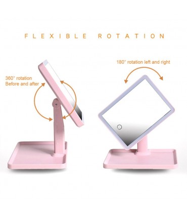 LED огледало за гримиране с лед осветление в 3 цвята