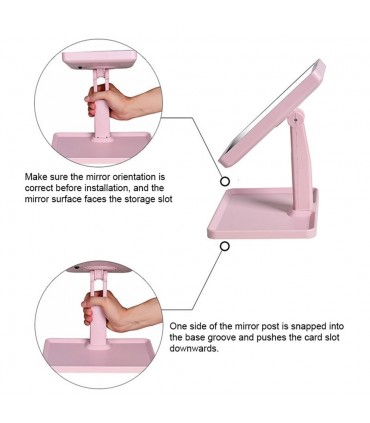 LED огледало за гримиране с лед осветление в 3 цвята