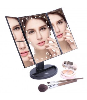 Настолно огледало с 3 увеличителни огледала и лед светлина