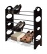 Стелаж за обувки с метален корпус с 4 рафта, 64x20x64
