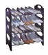 Стелаж за обувки с метален корпус с 4 рафта, 64x20x64