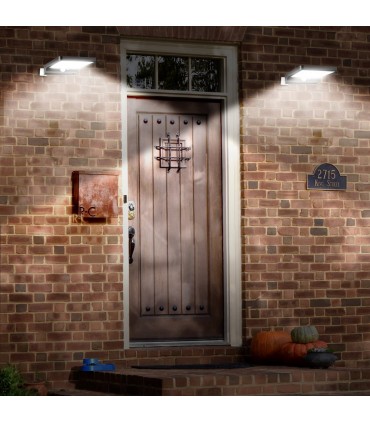 Външно Соларна осветление, лампа с 48 диода за стена със сензор за движение