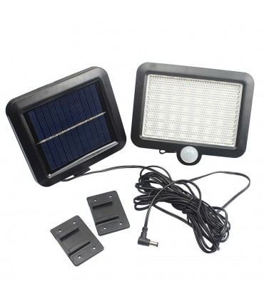Външна лампа със соларен панел с 56 LED диода и сензор за движение