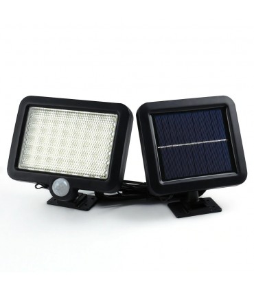 Външна лампа със соларен панел с 56 LED диода и сензор за движение