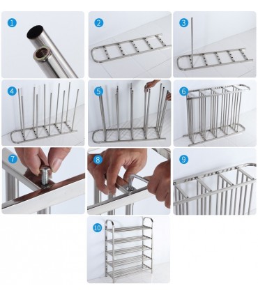 Стелаж за обувки метален на 5 и 6 нива