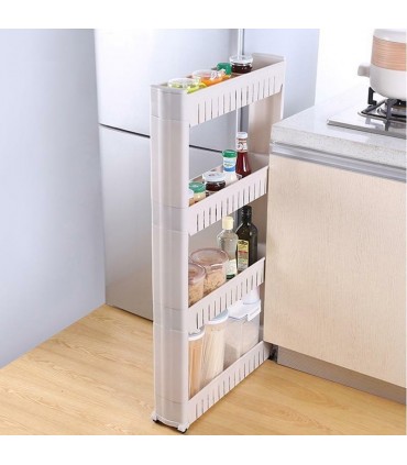 ПОДВИЖНА ЕТАЖЕРКА НА КОЛЕЛА ЗА БАНЯ И КУХНЯ С 3 ИЛИ 4 РАФТА