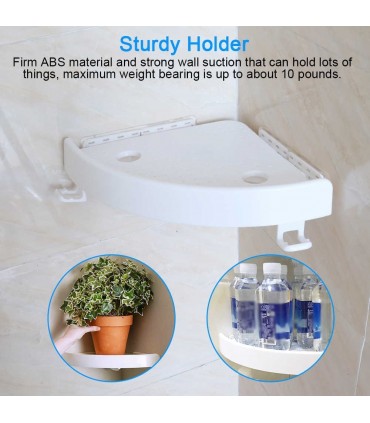 ЪГЛОВА ЕТАЖЕРКА ЗА БАНЯ С ВАКУУМНО ЗАКРЕПВАНЕ