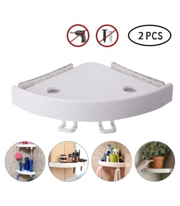 ЪГЛОВА ЕТАЖЕРКА ЗА БАНЯ С ВАКУУМНО ЗАКРЕПВАНЕ