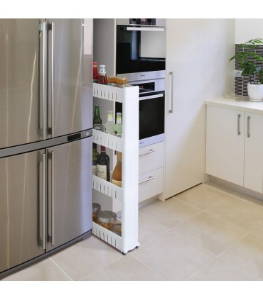 ПОДВИЖНА ЕТАЖЕРКА НА КОЛЕЛА ЗА БАНЯ И КУХНЯ С 3 ИЛИ 4 РАФТА