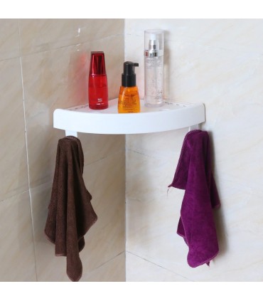 ЪГЛОВА ЕТАЖЕРКА ЗА БАНЯ С ВАКУУМНО ЗАКРЕПВАНЕ