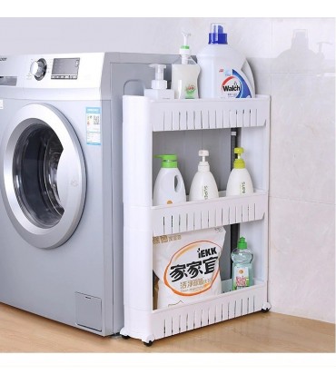 ПОДВИЖНА ЕТАЖЕРКА НА КОЛЕЛА ЗА БАНЯ И КУХНЯ С 3 ИЛИ 4 РАФТА