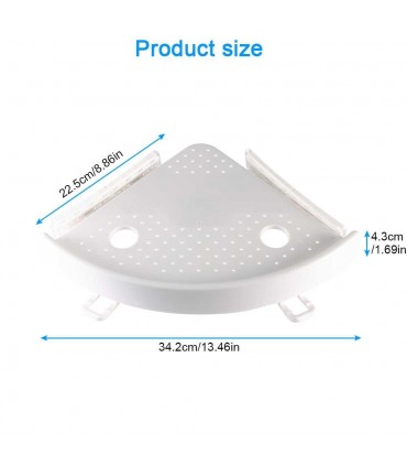 ЪГЛОВА ЕТАЖЕРКА ЗА БАНЯ С ВАКУУМНО ЗАКРЕПВАНЕ