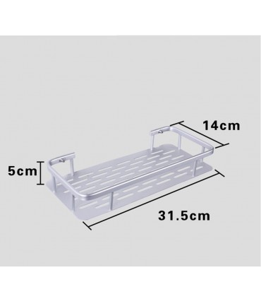 Самозалепваща етажерка за баня, алуминиева