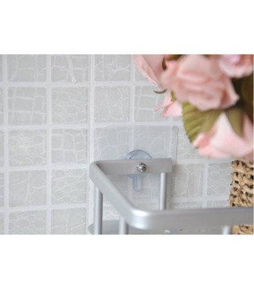 Самозалепваща етажерка за баня, алуминиева