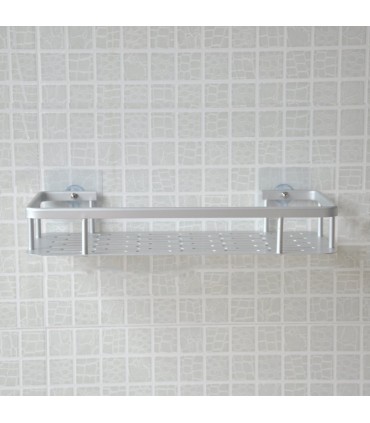 Самозалепваща етажерка за баня, алуминиева