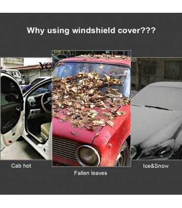 Двулицево покривало за предно стъкло на кола