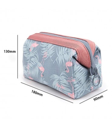 Козметична чантичка, несесер за пътуване с десен фламинго
