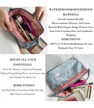 Козметична чантичка, несесер за пътуване с десен фламинго