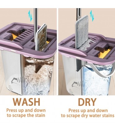 Комплект моп с кофа с 2 отделения за измиване и отцеждане