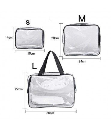 К-т от 3бр. прозрачни несесери с цип