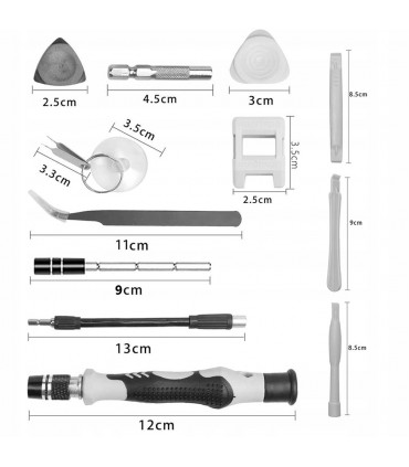 Комплект от 115 отвертки и аксесоари за ремонт на телефони и лаптопи
