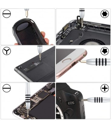 Комплект от 115 отвертки и аксесоари за ремонт на телефони и лаптопи