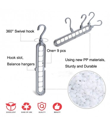 Комбинирана закачалка за гардероб за 9 закачалки