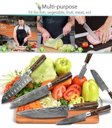 Ножове готварски от дамаска стомана