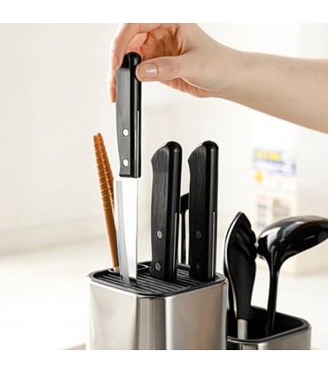Стойка за кухненски ножове с отделение за ножица
