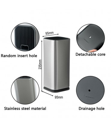 Стойка за кухненски ножове с отделение за ножица