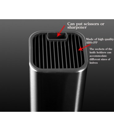 Стойка за кухненски ножове с отделение за ножица