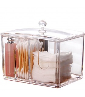 Кутия за съхранение на тампони за грим и клечки за уши